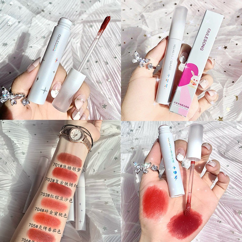 Son kem lì OULESONG mềm mịn như nhung chống thấm nước lâu trôi