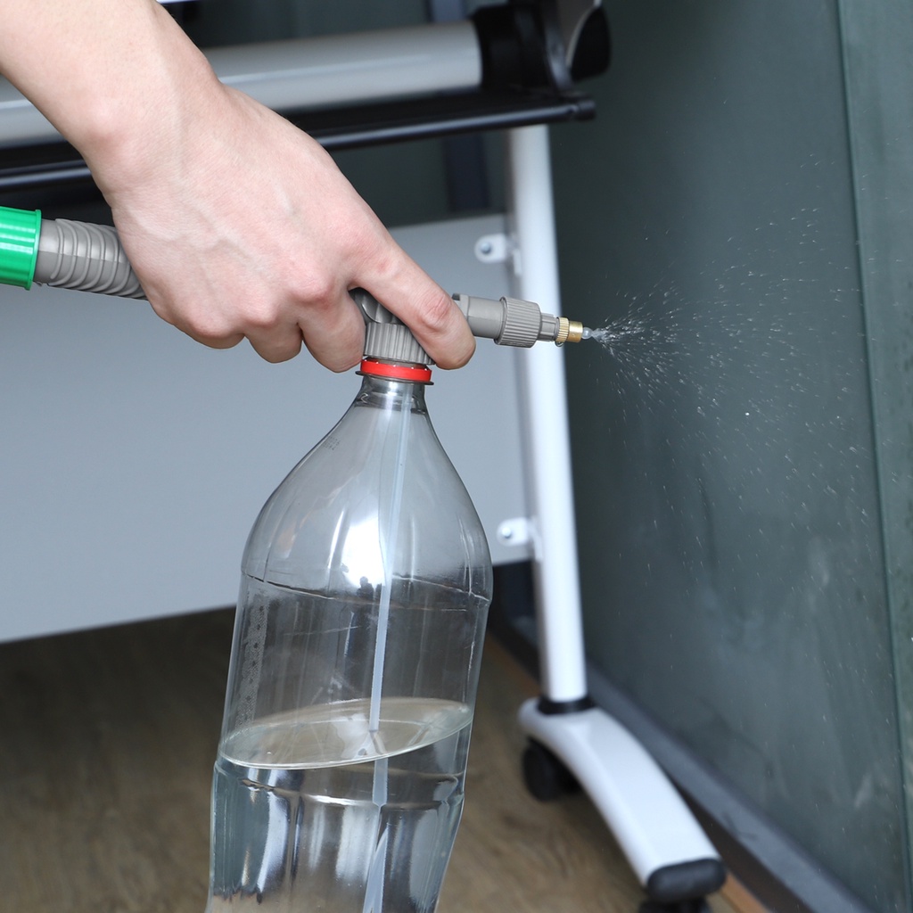 High Pressure Air Pump Manual Sprayer Adjustable Drink Bottle Spray Head Nozzle Garden Watering Tool