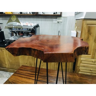 [Sỉ/lẻ] Bàn cafe cà phê gỗ muồng đen (Chiu liu, Chiêu liêu) chân sắt GX