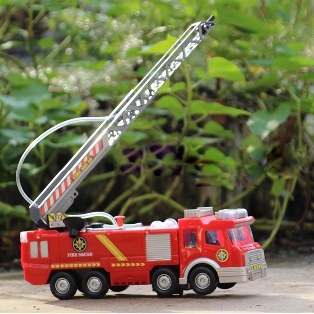 Đồ Chơi Xe Cứu Hỏa Phun Nước Thông Minh Cho Bé - Quà Tặng Xe Chạy Pin Xịt Nước - Size To 25Cm