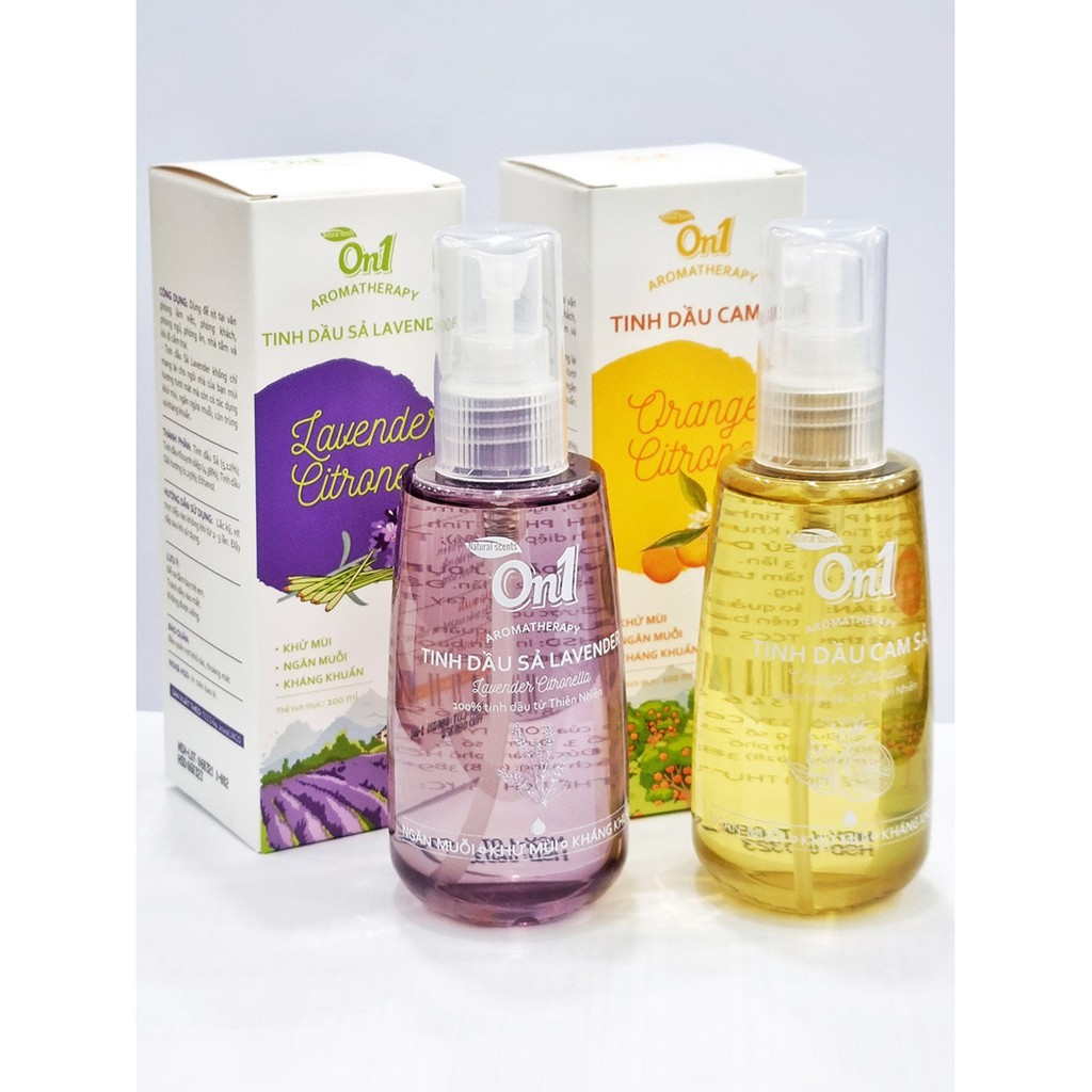 Quà tặng hương ngẫu nhiên - Tinh dầu xịt thơm phòng On1 tinh dầu cam sả / sả lavender dung tích 100ml