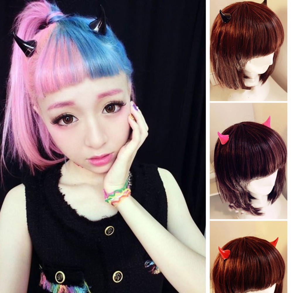 Kẹp tóc hình sừng quỷ hóa trang Halloween cho nữ