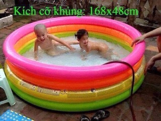 Bể bơi cầu vồng 4 tầng cho bé