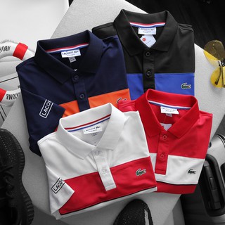 [ẢNH THẬT] Áo polo Lacoste chất cotton kẻ ngang