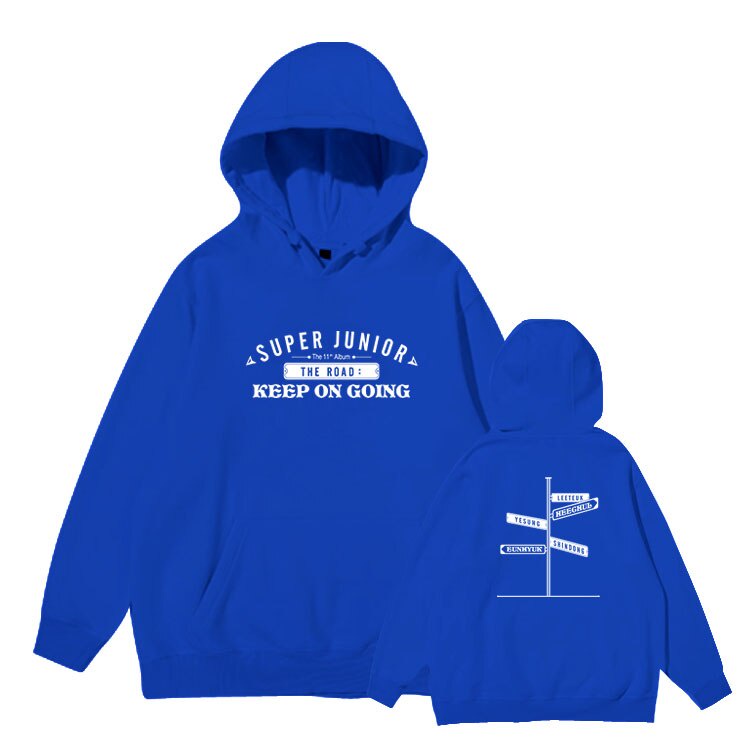 ÁO HOODIE FORM RỘNG Hàn Quốc Phong Cách Kpop SUPER JUNIOR Album KEEP ON GOING