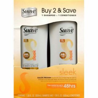 Dầu Gội Xả Suave Sleek dành cho tóc khô