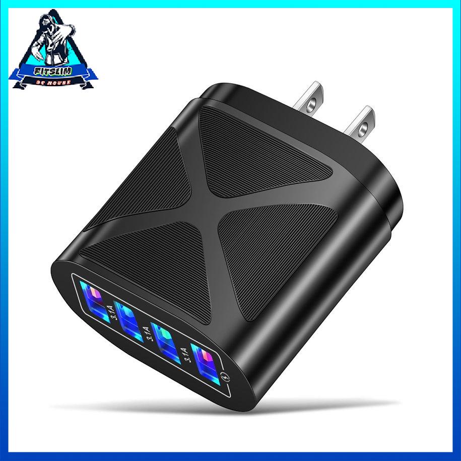 Bộ sạc USB 3.1A 4 cổng Sạc nhanh Bộ sạc điện thoại di động treo tường đa năng [8/24]