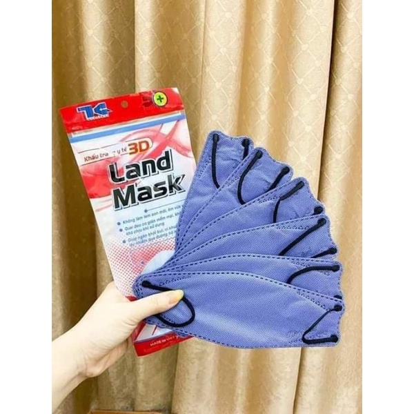 Khẩu Trang 3D Land Mask ( 1 Túi 6 Chiếc) Hàng CTy Chính Hãng Wide Land Loại 4D KF94
