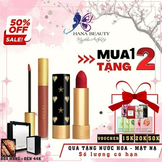 Son Gucci Rouge De Beaute Brillant Glow & Care Lip Colour, Son dưỡng Gucci Brillant có màu bản mới 2023