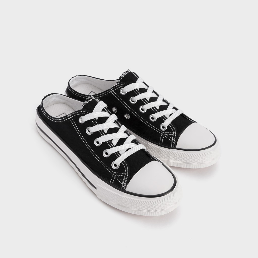 Giày Sục Nữ Vải Đạp Gót Mules Hở Gót Sneaker Đế 3cm Thể Thao HAPAS - GSK368 | BigBuy360 - bigbuy360.vn