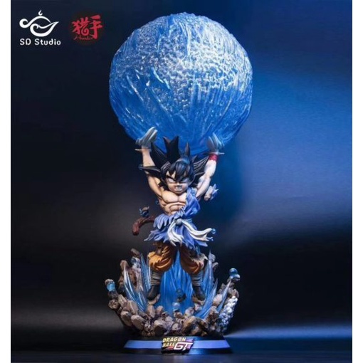 [ Vũ Trí Ba ] Mô hình nhân vật Son Goku songoku quả cầu huỷ diệt Genki Dama spirit ball Có Đèn Led - Dragon Ball