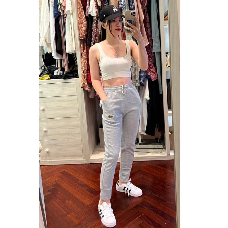 Quần nỉ LC gân vuông, jogger nam nữ unisex mặc đôi