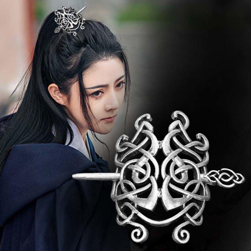 JARRED Ancient Style Hair Crown Geometric Simple Corset Hair Chinese Style Hair Accessories|Photo Props Celtic Knot Hair Stick