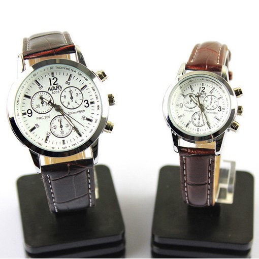 Đồng hồ nam/nữ Nary dây da chống nước SP253 (Nhiếu màu)