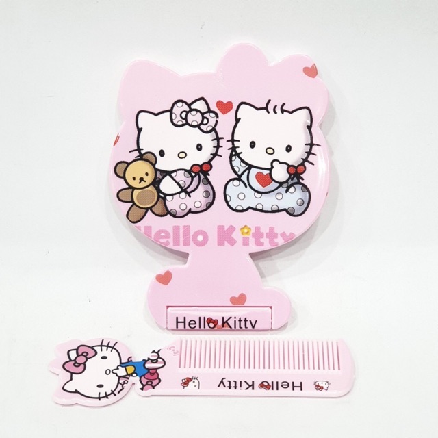 GƯƠNG KÈM LƯỢC ĐOREMON &amp; HELLO KITTY BỎ TÚI