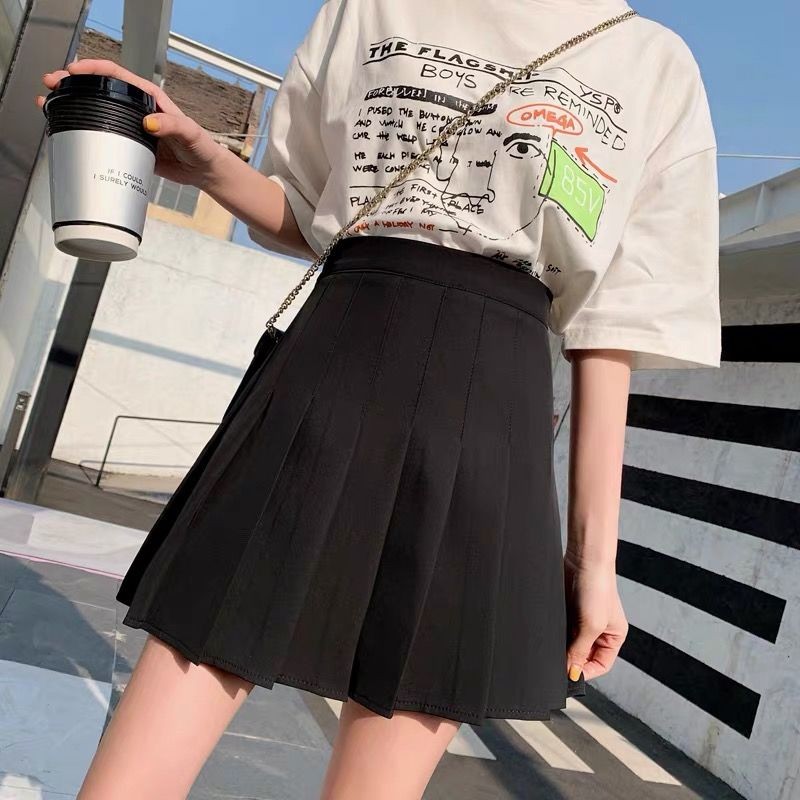 Chân váy xếp ly midi, chân váy tenis dáng váy xòe có quần bảo hộ, dễ mix đồ công sở, đi học, đi chơi | BigBuy360 - bigbuy360.vn