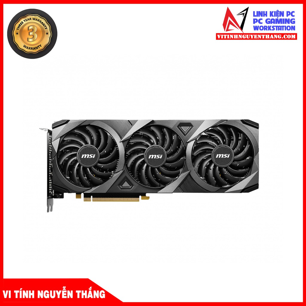 [Mã 254ELSALE giảm 7% đơn 300K] Vga card màn hình MSI RTX 3060 VENTUS 3X OC 12 GB - Phiên Bản LHR chính hãng