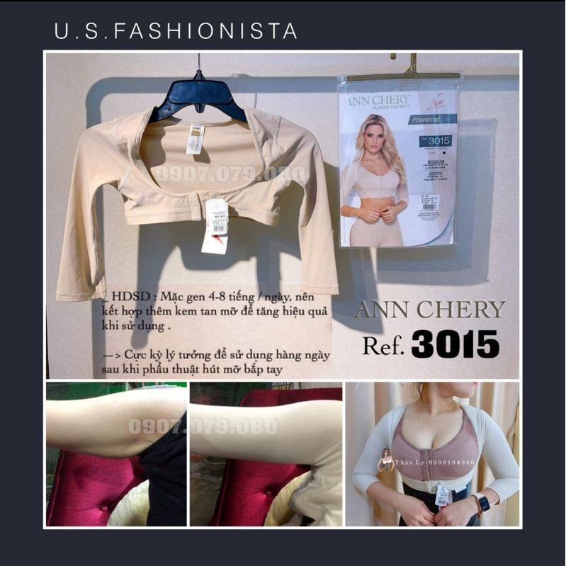 Áo Gen Định Hình Bắp Tay ANN CHERY 3015 & TOP KOREA 📛 LOẠI CAO CẤP 📛 nhiều công dụng