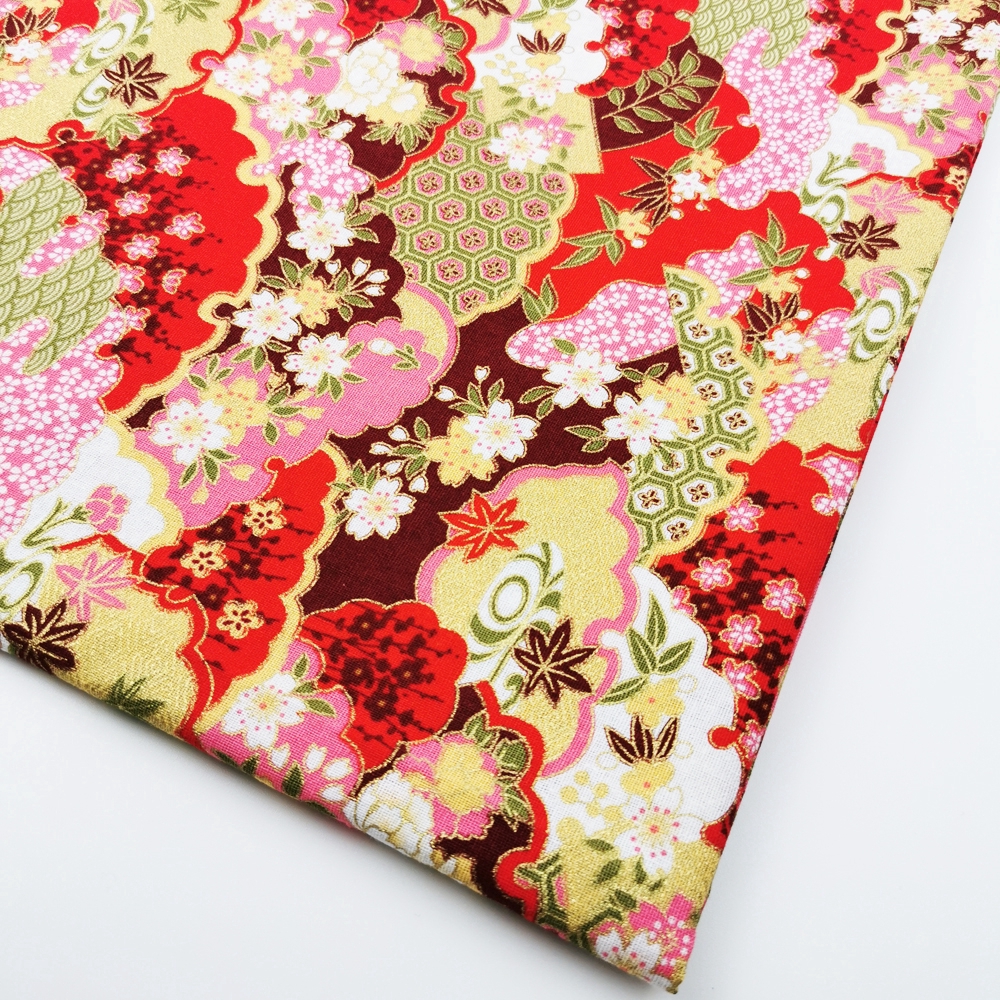 Vải 100% cotton Họa Tiết vintage Dùng Để May Gối, Màn Cửa