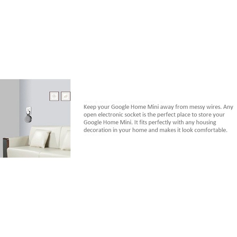 1 Giá Đỡ Gắn Tường Cho Google Nest Mini Đen