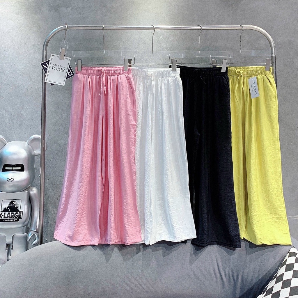 Quần đũi nữ dáng dài ống rộng nhiều màu ( Đũi Dài)