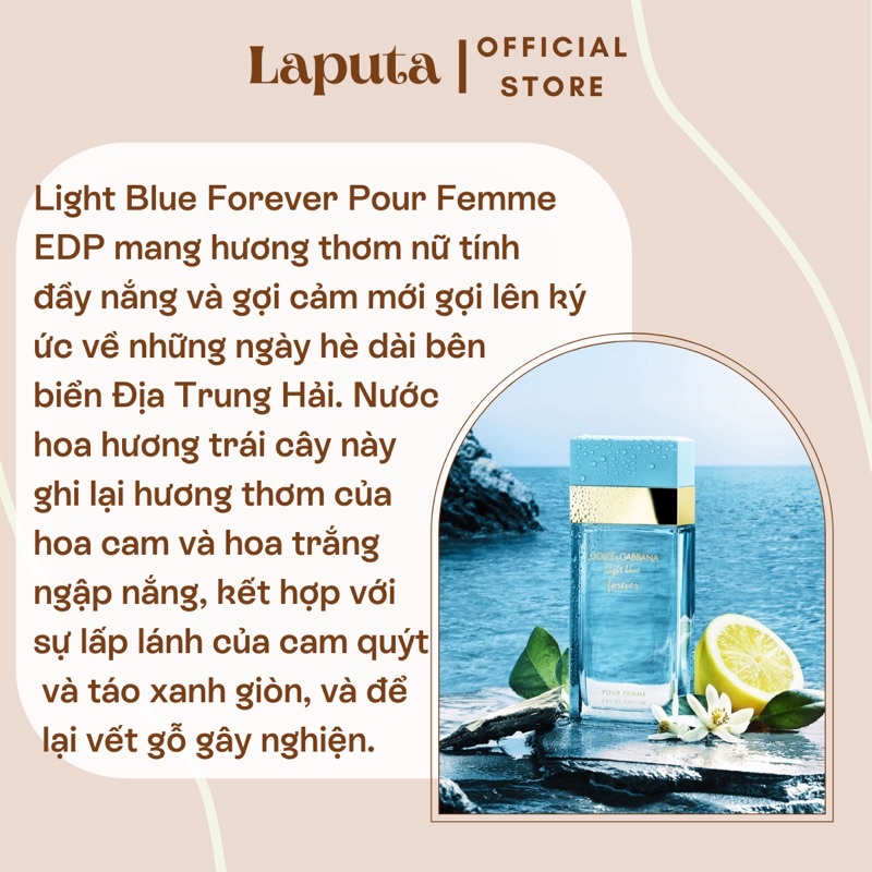 Nước Hoa Nữ D&G Light Blue Forever EDP, Mẫu thử 2ml, 5ml, 10ml