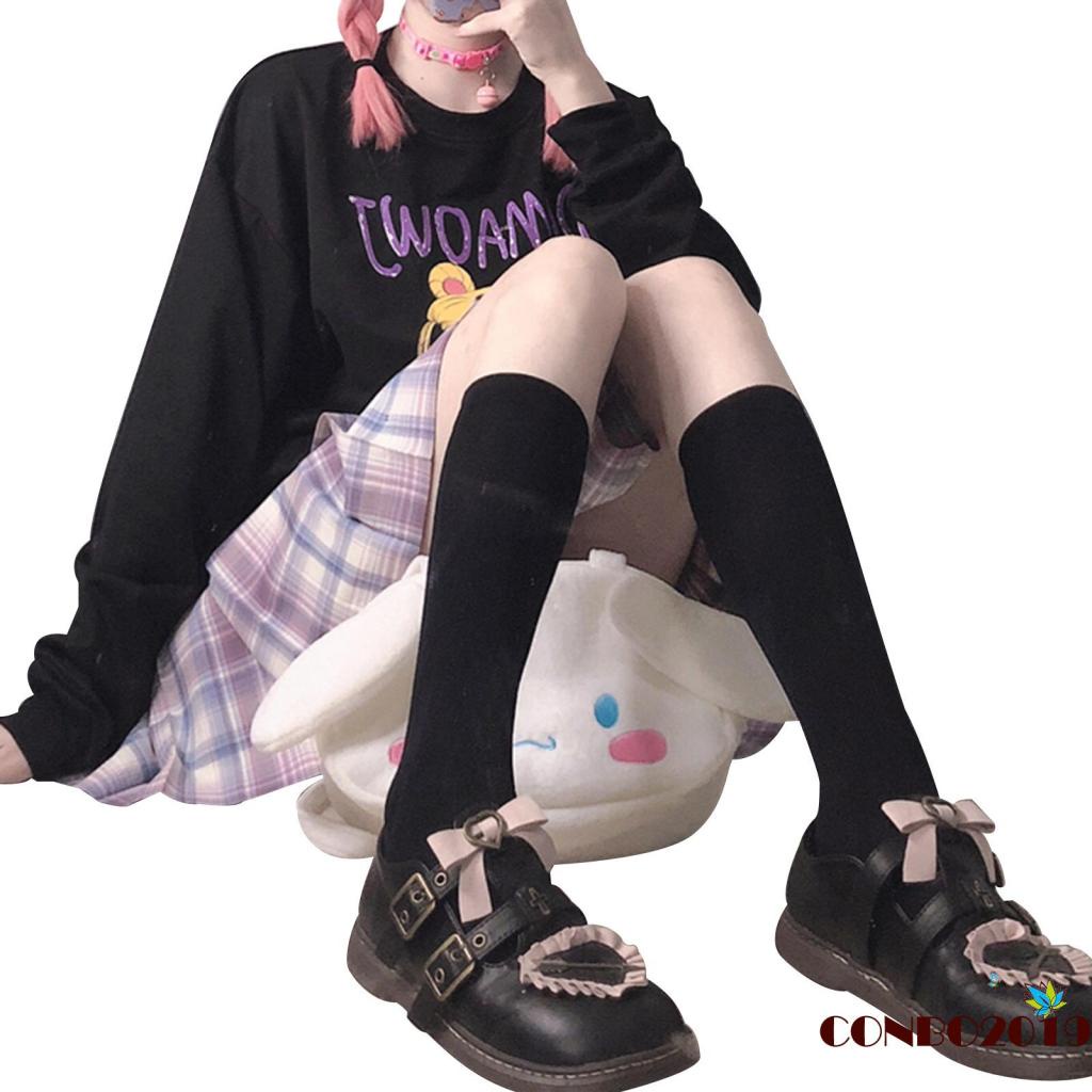 Vớ nữ cao đến gối bằng vải nhung màu trơn mềm mại giữ ấm thời trang