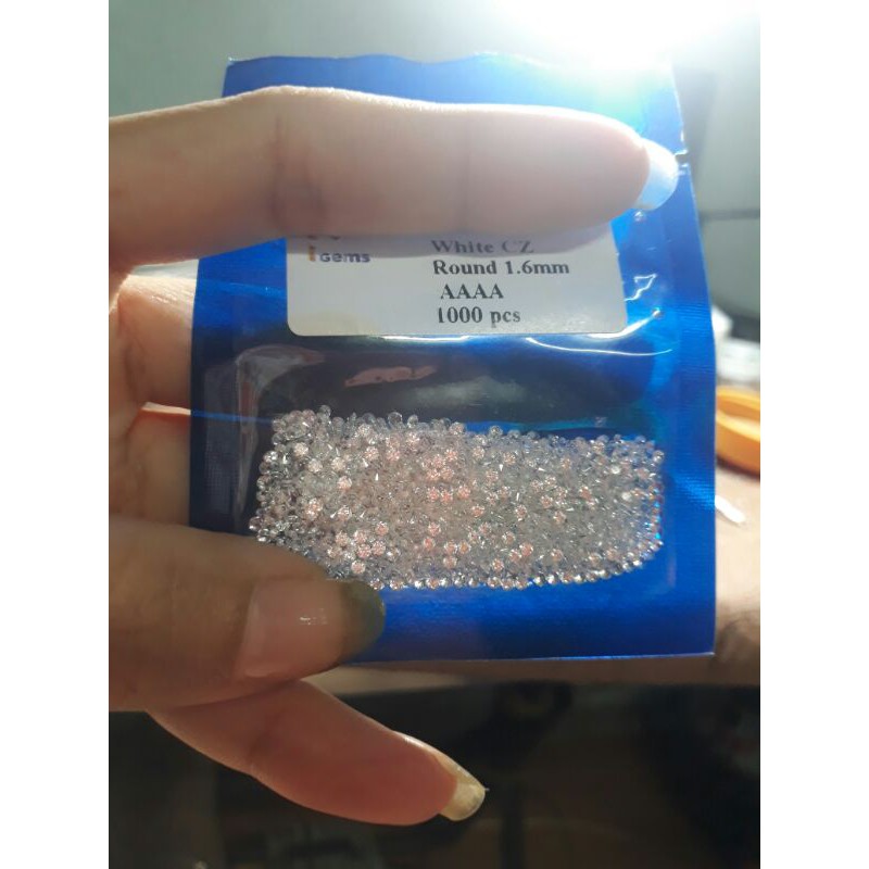 Combo 100 viên 1.6mm đá trang sức cao cấp sáng lung ling