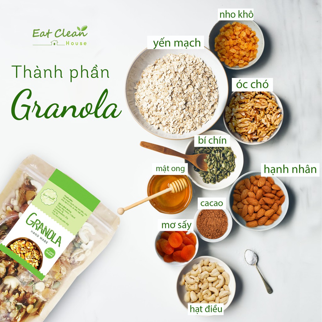 Ngũ Cốc Ăn Kiêng Không Đường Granola 7 Loại Hạt