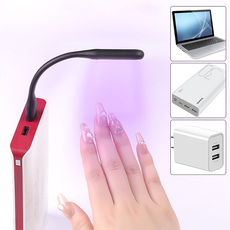 Đèn LED UV hong khô móng tay UR SUGAR cỡ nhỏ kèm sạc usb tiện dụng cho gia đình