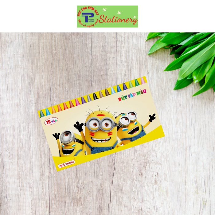 Bút sáp màu Đức Thanh họa tiết MINION đáng yêu  12/18 màu