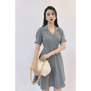 Đầm xòe ngắn tay cổ bẻ - 20Again DEA0176