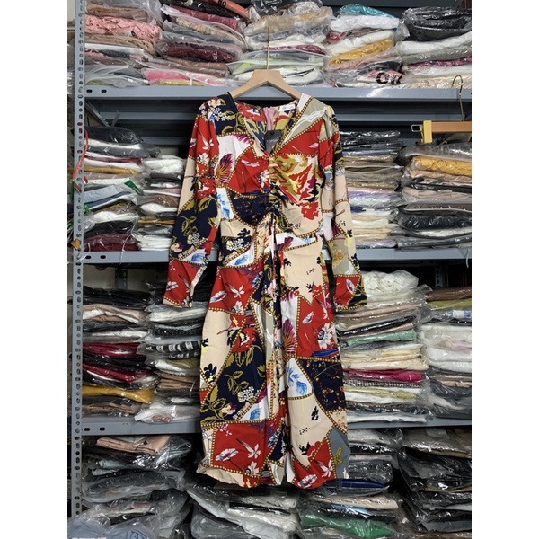 XẢ HÀNG - VÁY RÚT HOẠ TIẾT CHẤT ĐẸP MS22104