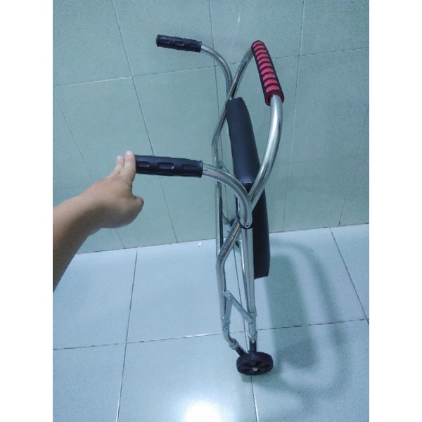 Khung tập đi có ghế ngồi bằng inox 100% loại tốt, khung tập đi dành cho người già