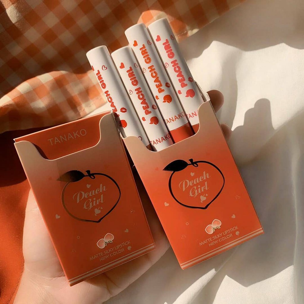 Son 4 cây Tanako Peach Girl Matte Silky