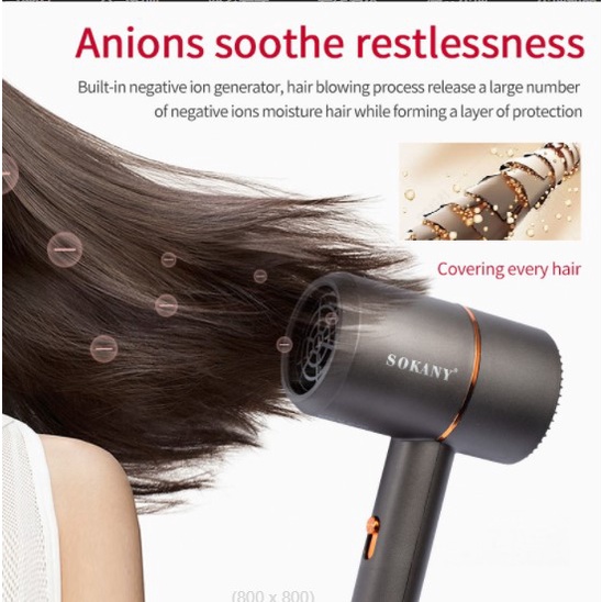 Máy sấy tóc, tạo kiểu tóc SOKANY chính hãng, công suất lớn phù hợp cho cả gia đình và salon tóc - NT Store
