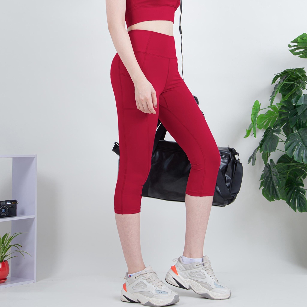 Quần S-Legging thể thao Gladimax Genmax G07 có túi 2 bên cạp cao nâng mông, siêu co dãn mặc tập gym, yoga, đạp xe...