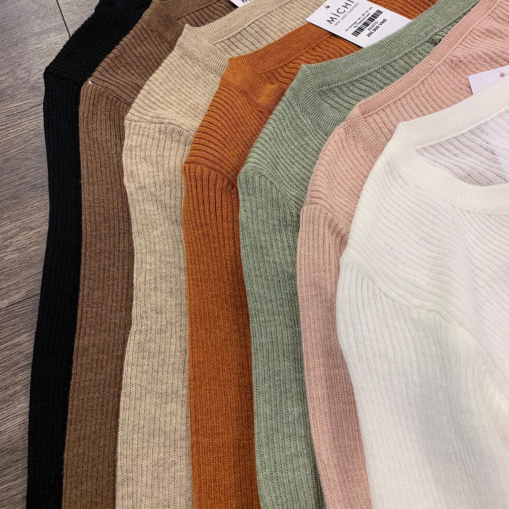 Áo cardigan tăm cổ tròn dài tay freesize-83A07
