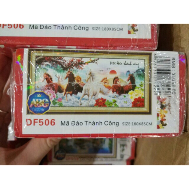 Tranh đính đá Mã Đáo Thành Công DF506 (180x85) chưa đính