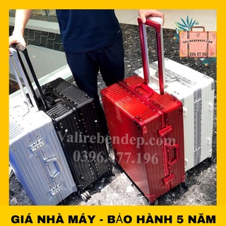 Vali kéo du lịch size 20,size 24 khung nhôm khóa sập, khóa kéo vali du lịch