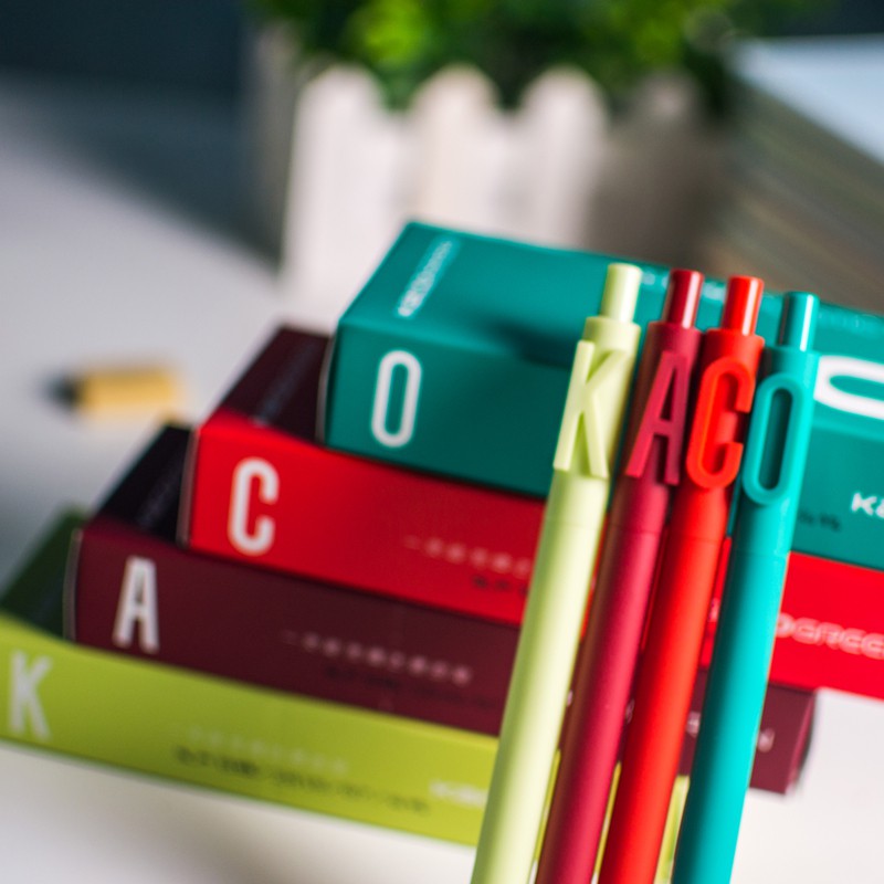 Bút bi KACO kiểu chữ cái Alpha mực đen ngòi 0.5mm