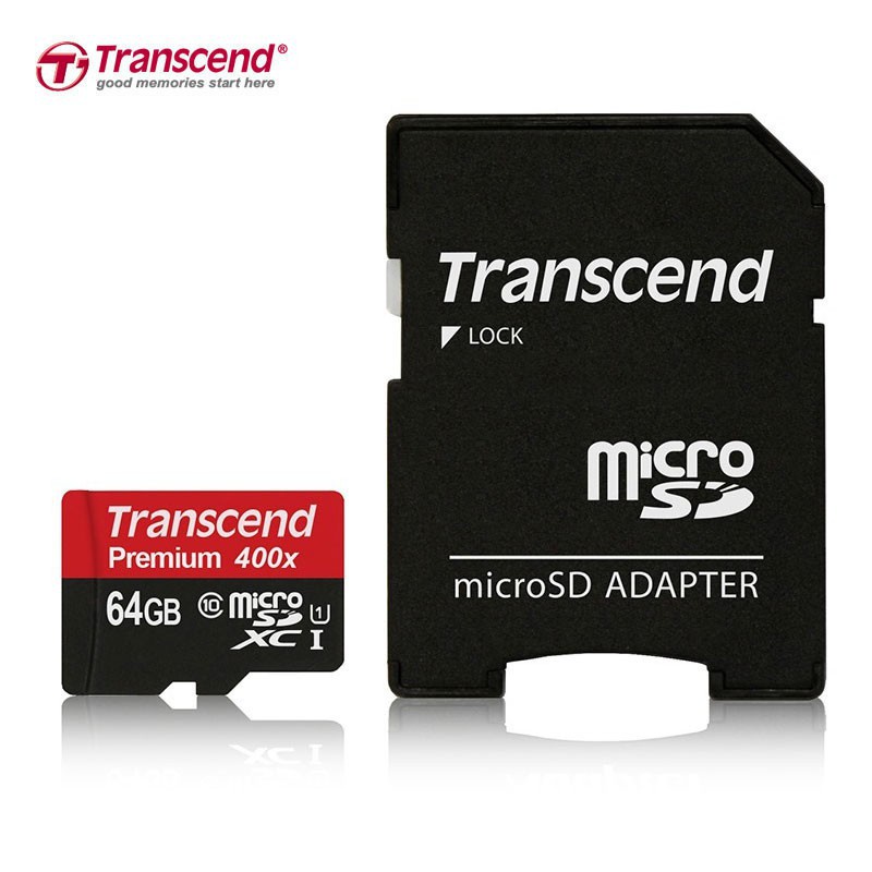 Thẻ nhớ Micro SD Transcend với dung lượng 8GB/16GB/32GB/64GB tuỳ chọn