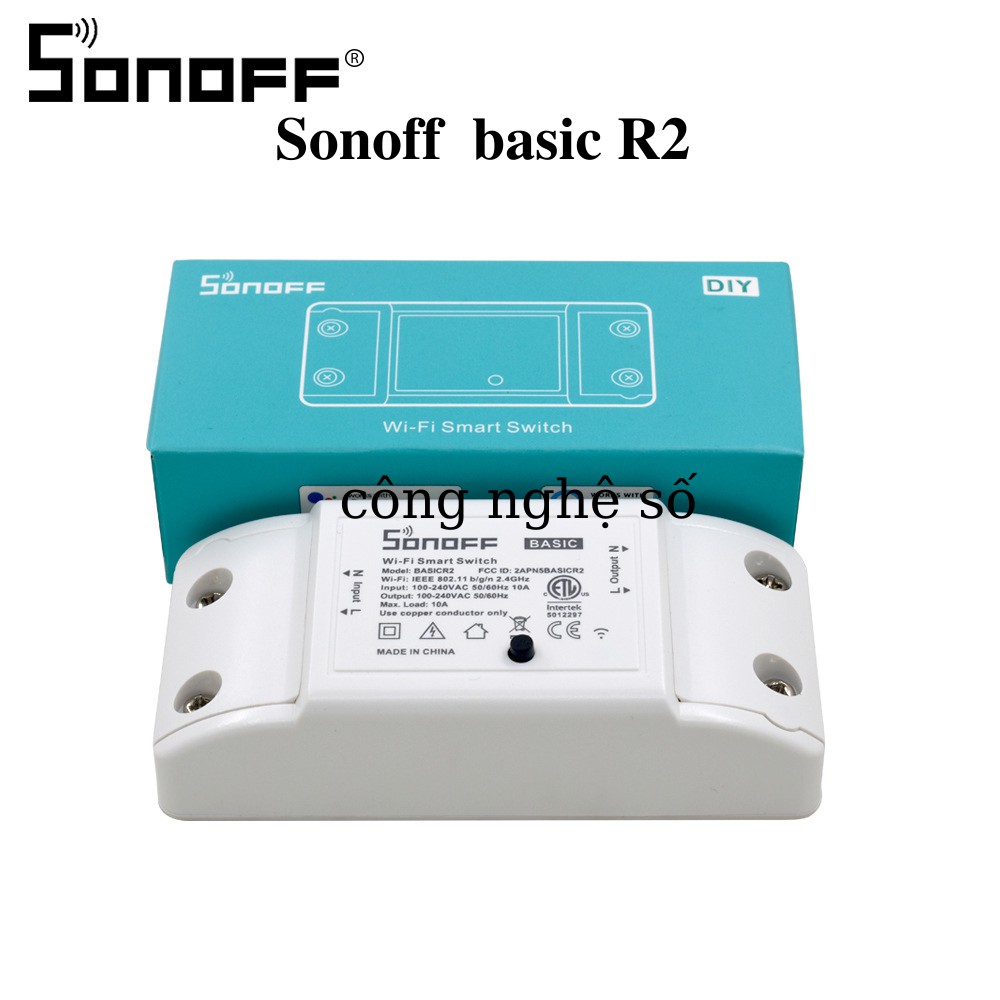 Sonoff basic R2 công tắc điều khiển Wifi 3G 4G cho nhà thông minh- Công Tắc Thông Minh Sonoff Basic bản quốc tế