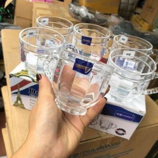BỘ 6 CỐC THỦY TINH PHA LÊ