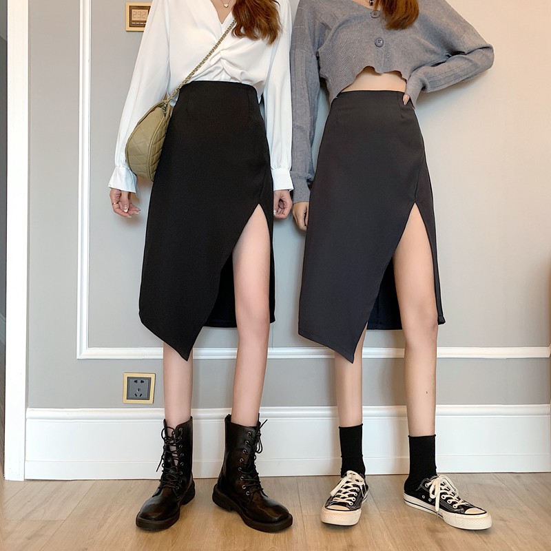 Chân Váy Midi Chữ A Lưng Cao Xẻ Tà Thời Trang Cho Nữ | BigBuy360 - bigbuy360.vn