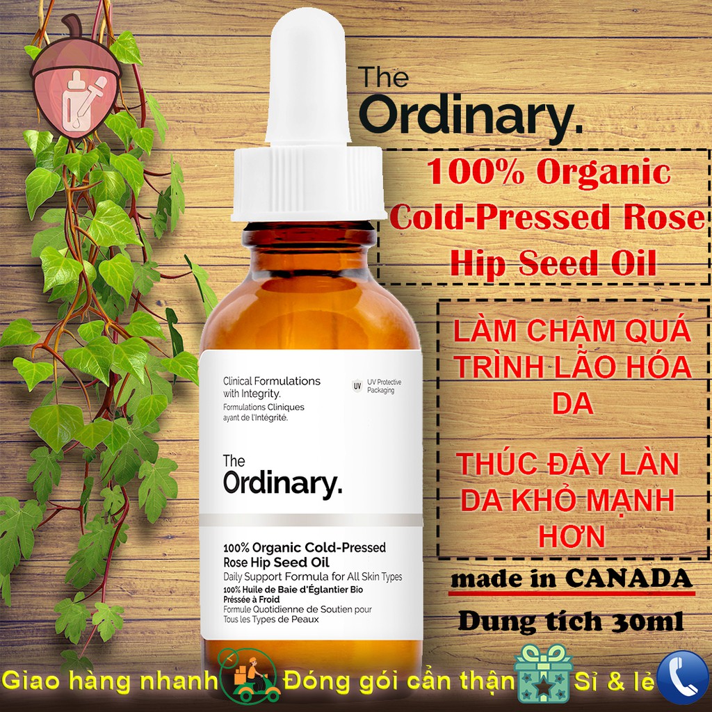 The Ordinary 100% Organic Cold-Pressed Rose Hip Seed Oil - Dầu dưỡng da tạo đàn hồi + tái tạo tế bào