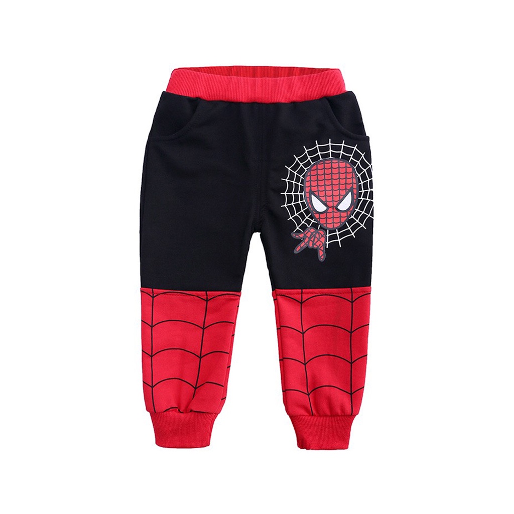 Bộ nỉ cho bé trai in hình người nhện cho bé, Bộ đồ cho bé trai chất nỉ da cá từ 11 - 21kg - LILA KIDS