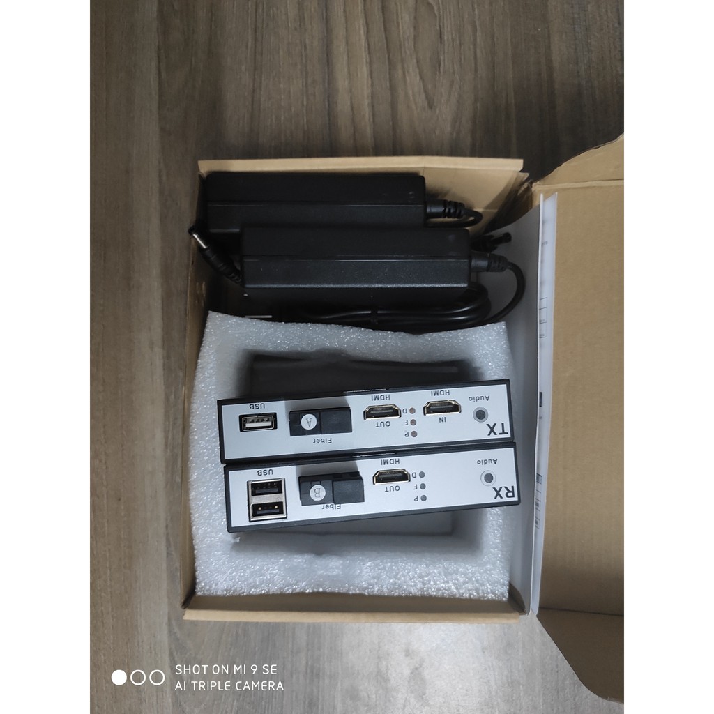 Cặp Converter Quang HDMI 1080p Có USB kết nối