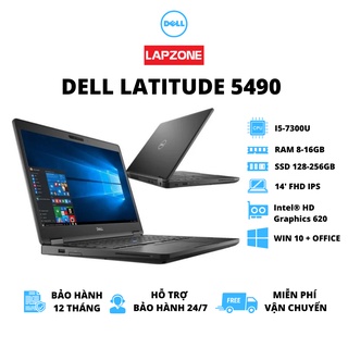 Laptop dell latitude 5490, core i5 7300u, ram 8gb, ssd 256gb, 14" fhd ips giá rẻ uy tín bảo hành tới 12 tháng