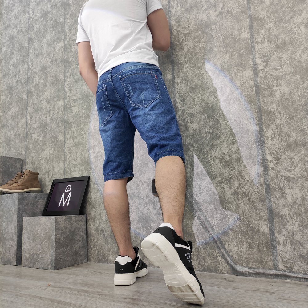 Quần short jeans nam xanh vải dày Q37 MĐ | WebRaoVat - webraovat.net.vn